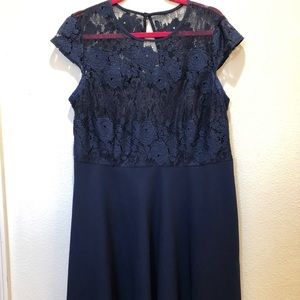 Blue lace dress